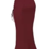 Sidonie Midi-Rock aus weinrotem Satin mit Schnürung Sidonie Midi-Rock aus weinrotem Satin mit Schnürung