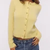 Signature Lemon Kaschmir- und Merinowolle-Strickjacke Signature Lemon Kaschmir- und Merinowolle-Strickjacke