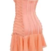 Sirena Sorbet Satin-Trägerloses Minikleid Sirena Sorbet Satin-Trägerloses Minikleid