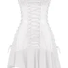 Sirena Weißes, trägerloses Minikleid mit Schnürung Sirena Weißes, trägerloses Minikleid mit Schnürung