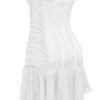 Sirena Weißes, trägerloses Minikleid mit Schnürung Sirena Weißes, trägerloses Minikleid mit Schnürung