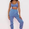 Sky Azure Jogginghose mit Fleece-Rückseite Sky Azure Jogginghose mit Fleece-Rückseite