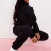 Halo Ink Oversized-Hoodie aus Baumwolljersey mit Fleece-Rückseite