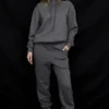 Halo Dunkelgrauer Oversize-Hoodie aus Baumwollfleece