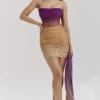 Sofie Ombre Mesh-Trägerloses Minikleid Sofie Ombre Mesh-Trägerloses Minikleid