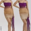 Sofie Ombre Mesh-Trägerloses Minikleid Sofie Ombre Mesh-Trägerloses Minikleid