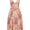 Solada Paisley-Patchwork-Print Georgette-Halter-Sommerkleid Solada Paisley-Patchwork-Print Georgette-Halter-Sommerkleid