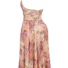 Solada Paisley-Patchwork-Print Georgette-Halter-Sommerkleid Solada Paisley-Patchwork-Print Georgette-Halter-Sommerkleid
