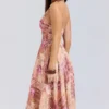 Solada Paisley-Patchwork-Print Georgette-Halter-Sommerkleid Solada Paisley-Patchwork-Print Georgette-Halter-Sommerkleid