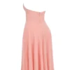 Solada Pfirsichfarbenes Georgette-Halter-Sommerkleid Solada Pfirsichfarbenes Georgette-Halter-Sommerkleid
