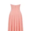 Solada Pfirsichfarbenes Georgette-Halter-Sommerkleid Solada Pfirsichfarbenes Georgette-Halter-Sommerkleid