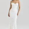 Solaine Elfenbeinfarbenes Spitzen-Korsetts-Maxikleid Solaine Elfenbeinfarbenes Spitzen-Korsetts-Maxikleid