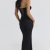 Solaine – Schwarzes Spitzen-Korsetts-Maxikleid Solaine – Schwarzes Spitzen-Korsetts-Maxikleid