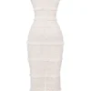 Solana – Elfenbeinfarbenes Maxikleid mit Pailletten und Falten Solana – Elfenbeinfarbenes Maxikleid mit Pailletten und Falten