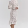 Sophia Vintage Elfenbeinfarbenes, figurbetontes Midi-Kleid aus Spitze Sophia Vintage Elfenbeinfarbenes, figurbetontes Midi-Kleid aus Spitze