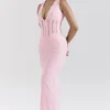 Sophina Perfectly Pink Broderie Anglais Plunge-Maxikleid Sophina Perfectly Pink Broderie Anglais Plunge-Maxikleid