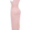 Sophina Perfectly Pink Broderie Anglais Plunge-Maxikleid Sophina Perfectly Pink Broderie Anglais Plunge-Maxikleid