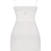 Soraya Elfenbeinfarbenes Satin-Slip-Kleid Soraya Elfenbeinfarbenes Satin-Slip-Kleid