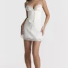 Soraya Elfenbeinfarbenes Satin-Slip-Kleid Soraya Elfenbeinfarbenes Satin-Slip-Kleid