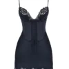 Soraya – Marineblaues Satin-Kleid Soraya – Marineblaues Satin-Kleid