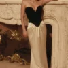 Sorcha Maxikleid in Schwarz und Champagner mit Korsetts Sorcha Maxikleid in Schwarz und Champagner mit Korsetts