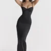 Stefania Schwarzes Korsetts-Maxikleid Stefania Schwarzes Korsetts-Maxikleid