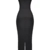 Stefania Schwarzes Korsetts-Maxikleid Stefania Schwarzes Korsetts-Maxikleid