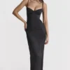 Stefania Schwarzes Korsetts-Maxikleid Stefania Schwarzes Korsetts-Maxikleid