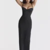 Stefania Schwarzes Korsetts-Maxikleid Stefania Schwarzes Korsetts-Maxikleid