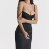 Stefania Schwarzes Korsetts-Maxikleid Stefania Schwarzes Korsetts-Maxikleid