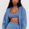 Storm Azure Hoodie mit Reißverschluss und Baumwollfleece-Innenseite Storm Azure Hoodie mit Reißverschluss und Baumwollfleece-Innenseite