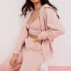 Storm Blush Hoodie aus Baumwollfleece mit durchgehendem Reißverschluss Storm Blush Hoodie aus Baumwollfleece mit durchgehendem Reißverschluss