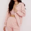 Storm Blush Hoodie aus Baumwollfleece mit durchgehendem Reißverschluss Storm Blush Hoodie aus Baumwollfleece mit durchgehendem Reißverschluss