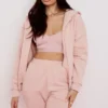 Storm Blush Hoodie aus Baumwollfleece mit durchgehendem Reißverschluss Storm Blush Hoodie aus Baumwollfleece mit durchgehendem Reißverschluss