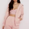 Storm Blush Hoodie aus Baumwollfleece mit durchgehendem Reißverschluss Storm Blush Hoodie aus Baumwollfleece mit durchgehendem Reißverschluss