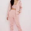 Storm Blush Hoodie aus Baumwollfleece mit durchgehendem Reißverschluss Storm Blush Hoodie aus Baumwollfleece mit durchgehendem Reißverschluss