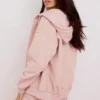 Storm Blush Hoodie aus Baumwollfleece mit durchgehendem Reißverschluss Storm Blush Hoodie aus Baumwollfleece mit durchgehendem Reißverschluss