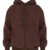 Storm Chocolate Hoodie mit Reißverschluss und Baumwollfleece-Innenseite Storm Chocolate Hoodie mit Reißverschluss und Baumwollfleece-Innenseite