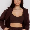 Storm Chocolate Hoodie mit Reißverschluss und Baumwollfleece-Innenseite Storm Chocolate Hoodie mit Reißverschluss und Baumwollfleece-Innenseite