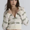 Strickjacke mit durchgehendem Mistle-Bow-Print Strickjacke mit durchgehendem Mistle-Bow-Print