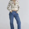 Strickjacke mit durchgehendem Mistle-Bow-Print Strickjacke mit durchgehendem Mistle-Bow-Print