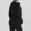 Sylvia Schwarze Strickjacke mit Rippmuster Sylvia Schwarze Strickjacke mit Rippmuster