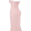 Syrah Midi-Kleid mit weichem Pfirsichfarbener Spitzenrücken Syrah Midi-Kleid mit weichem Pfirsichfarbener Spitzenrücken