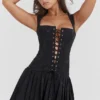 Talia – Schwarzes Plissee-Minikleid Talia – Schwarzes Plissee-Minikleid