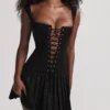 Talia – Schwarzes Plissee-Minikleid Talia – Schwarzes Plissee-Minikleid