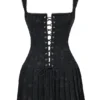Talia – Schwarzes Plissee-Minikleid Talia – Schwarzes Plissee-Minikleid
