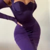 Talika Grape Korsetts-Midi-Kleid Talika Grape Korsetts-Midi-Kleid