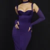 Talika Grape Korsetts-Midi-Kleid Talika Grape Korsetts-Midi-Kleid