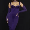 Talika Grape Korsetts-Midi-Kleid Talika Grape Korsetts-Midi-Kleid