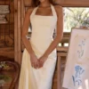 Tallulah Lemon Midi-Kleid aus Baumwolle mit Neckholder Tallulah Lemon Midi-Kleid aus Baumwolle mit Neckholder
